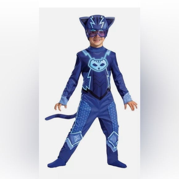 PJ mask catboy halloween dress up costume size large 4-6 never worn. - Picture 1 of 5